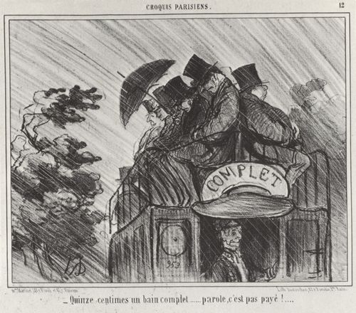 Daumier, Honor: Omnibus mit Oberdeck