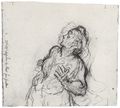 Daumier, Honor: Studie einer erschrockenen Frau (Oder einer Schauspielerin)