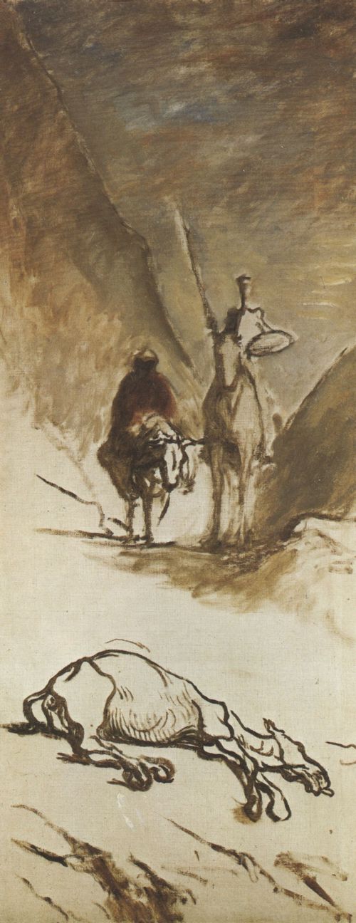 Daumier, Honor: Don Quijote und das tote Maultier