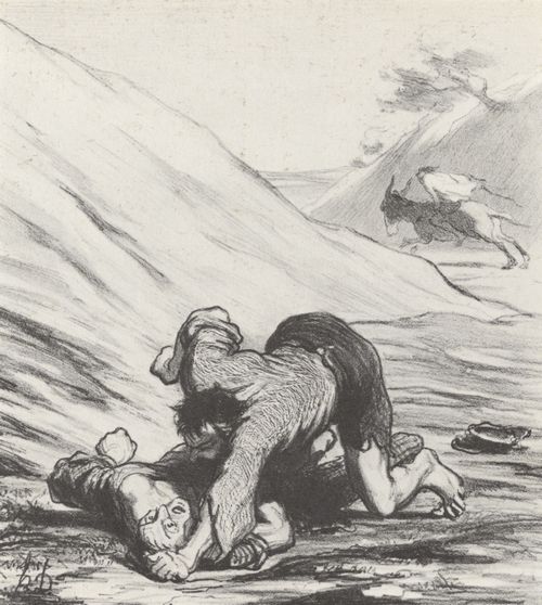 Daumier, Honor: Die Ruber und der Esel
