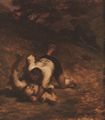 Daumier, Honoré: Der Esel und die beiden Räuber