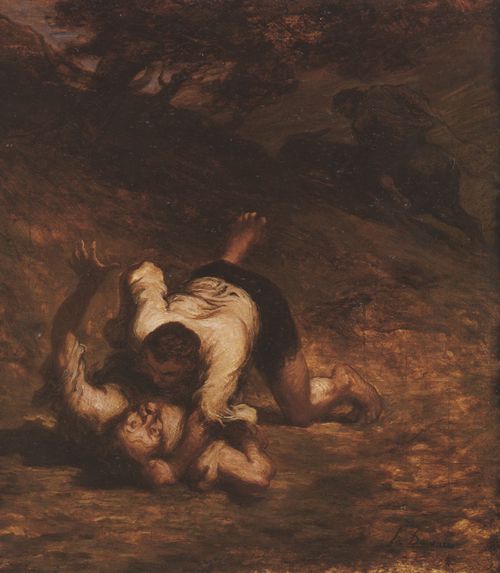 Daumier, Honor: Der Esel und die beiden Ruber