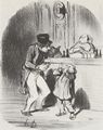 Daumier, Honoré: Ein guter Vater, der seinem Sohn die Milch der guten Prinzipien zu trinken gibt