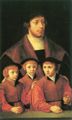 Bruyn d. Ä., Bartholomäus: Porträt eines Mannes und seiner drei Söhne