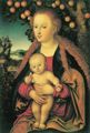 Cranach d. ., Lucas: Die Muttergottes mit dem Kind unter einem Apfelbaum