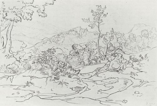 Koch, Joseph Anton: Landschaft in den Sabiner Bergen, im Hintergrund Civitella