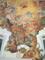 Asam, Cosmas Damian: Fresken in Mnchen, Szene: Verherrlichung der Heiligsten Dreifaltigkeit (Detail)