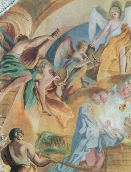 Asam, Cosmas Damian: Fresken in Michelfeld, Szene: Anbetung der Hirten