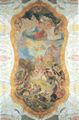 Asam, Cosmas Damian: Fresken in Regensburg, Szene: Exemtion des Klosters durch Papst Leo III., die Heiligen Emmeram, Wolfgang, Dionysius