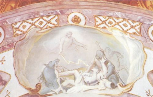 Asam, Cosmas Damian: Fresken in Regensburg, Szene: Bekehrung des Saulus