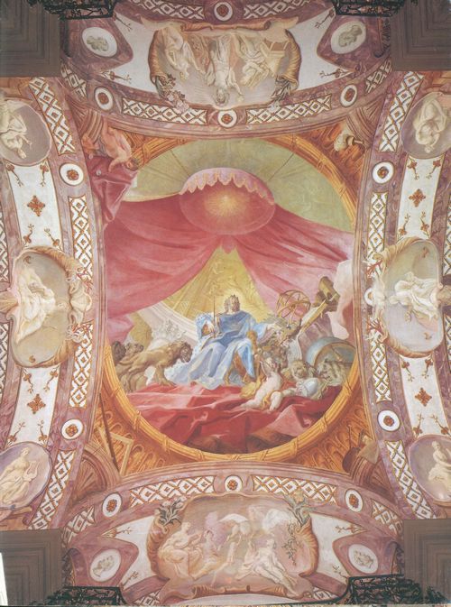 Asam, Cosmas Damian: Fresken in Regensburg, Szene: Salomon auf dem Thron irdischer Weisheit