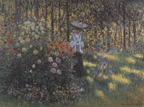 Monet, Claude: Frau mit Sonnenschirm im Garten von Argenteuil