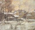 Monet, Claude: Schnee bei Sonnenuntergang, Argenteuil im Schnee