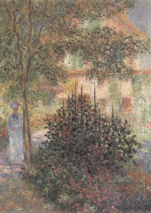 Monet, Claude: Camille im Garten des Hauses in Argenteuil
