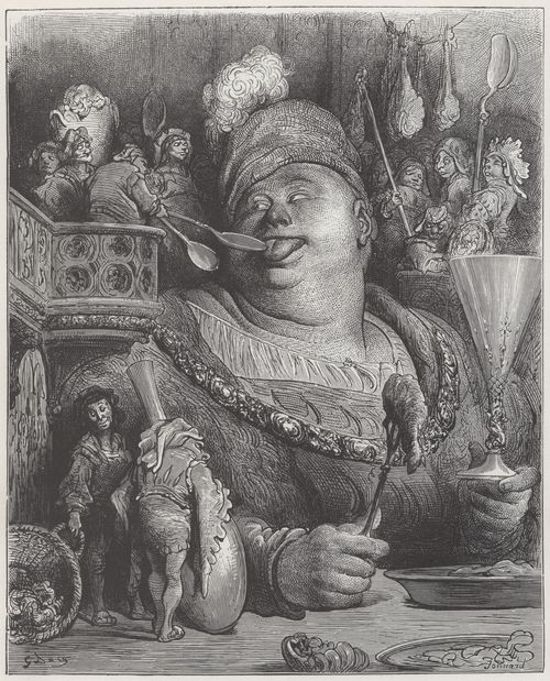 Dor, Gustave: Illustration zu Rabelais' »Gargantua und Pantagruel«, Buch I, Kapitel 21