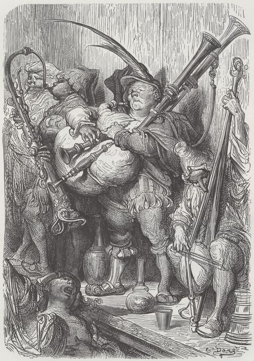 Dor, Gustave: Illustration zu Rabelais' »Gargantua und Pantagruel«, Buch I, Kapitel 25