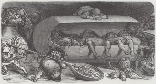 Dor, Gustave: Illustration zu Rabelais' »Gargantua und Pantagruel«, Buch IV, Kapitel 58