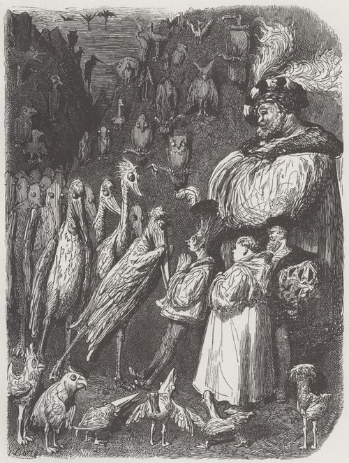 Dor, Gustave: Illustration zu Rabelais' »Gargantua und Pantagruel«, Buch V, Kapitel 8