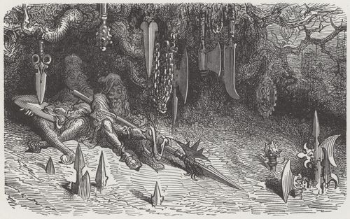 Dor, Gustave: Illustration zu Rabelais' »Gargantua und Pantagruel«, Buch V, Kapitel 9