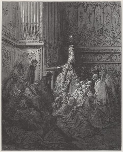 Dor, Gustave: Illustration zu Rabelais' »Gargantua und Pantagruel«, Buch V, Kapitel 20