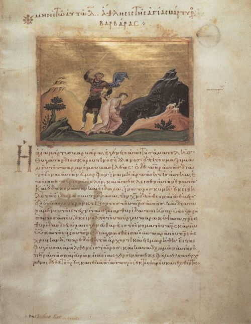 Unbekannter Buchmaler des Vatikans: Fragment aus dem »Menologion Basileios' II.«