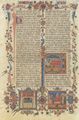 Unbekannter Buchmaler des Vatikans: Fragment aus dem ersten Band der Bibel des Matteo de Planisio