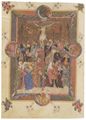Unbekannter Buchmaler des Vatikans: Fragment aus der Missale des Bischofs Donato von Padua