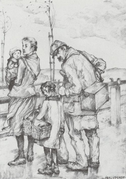Baluschek, Hans: Bettlerfamilie