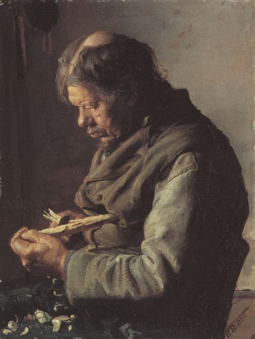 Ancher, Anna: Alter Mann, ein Stckchen schnitzend
