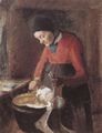 Ancher, Anna: Alte Lene, eine Gans rupfend