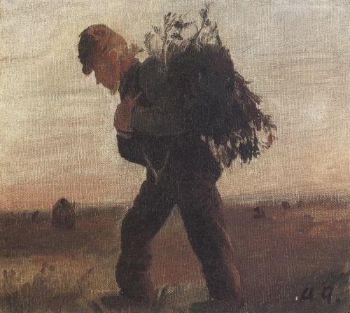 Ancher, Anna: Per Bollerhus mit Reisigbndel in die Heide gehend