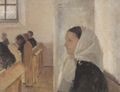 Ancher, Anna: Mädchen beim Gottesdienst in der Skagener Kirche