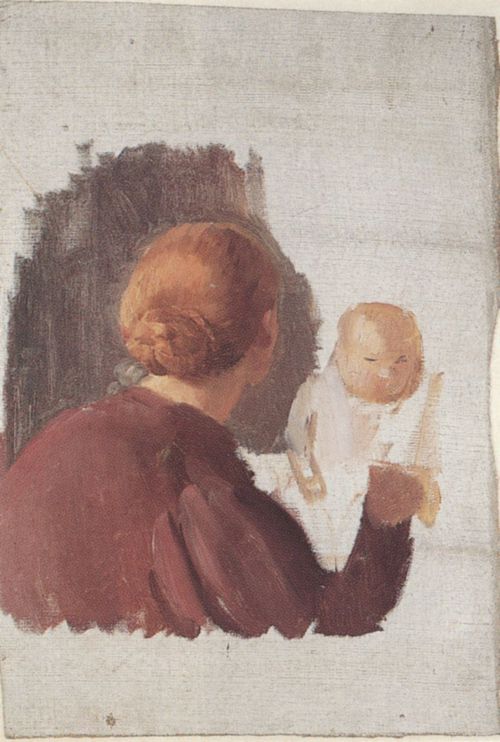 Ancher, Anna: Rothaarige Mutter mit ihrem Sugling