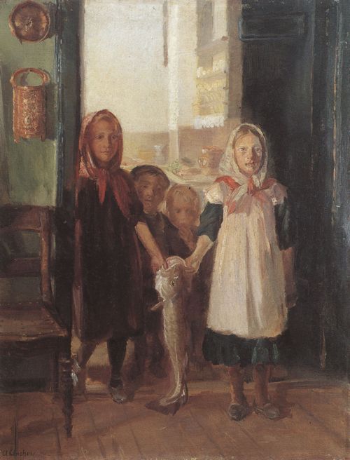 Ancher, Anna: Kleine Mdchen mit einem Dorsch