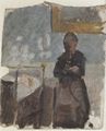 Ancher, Anna: Helga Ancher in ihrem Kinderbett, mit ihrer Tante