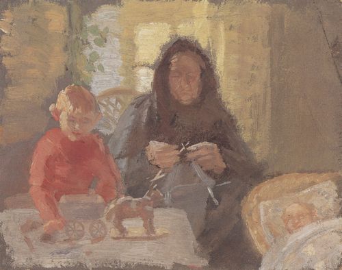 Ancher, Anna: Gromutter mit ihren Enkelkindern