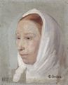 Ancher, Anna: Junge Frau mit weißem Kopftuch