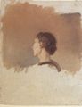 Ancher, Anna: Studie einer Frau mit dunklem Haar im verlorenen Profil