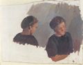 Ancher, Anna: Zwei Studien einer dunkelhaarigen Frau als Brustbild
