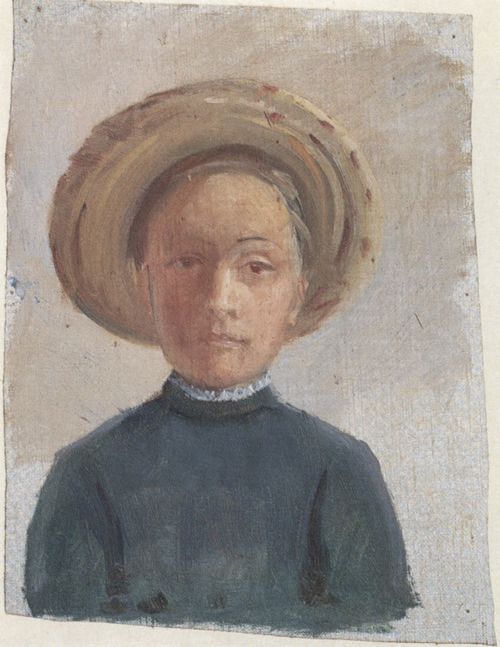 Ancher, Anna: Portrt einer Frau mit Strohhut und grnem Kleid