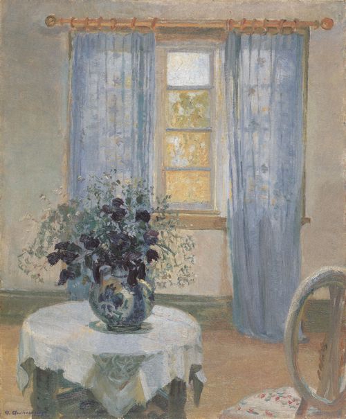 Ancher, Anna: Blaue Klematis im Atelier der Knstlerin
