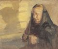 Ancher, Anna: Strickende Frau (Maren Hollænder)