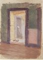 Ancher, Anna: Interieur mit grünen Wänden und blauen Türrahmen