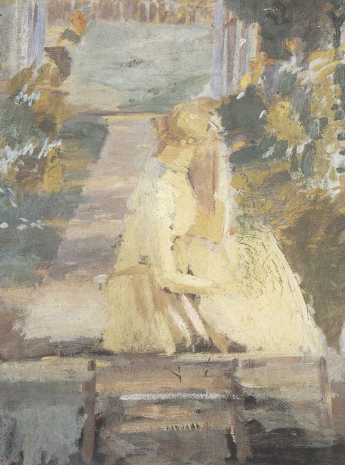 Ancher, Anna: Gartenweg mit sitzendem jungen Mdchen