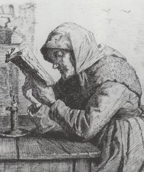 Ancher, Anna: Lesende alte Frau