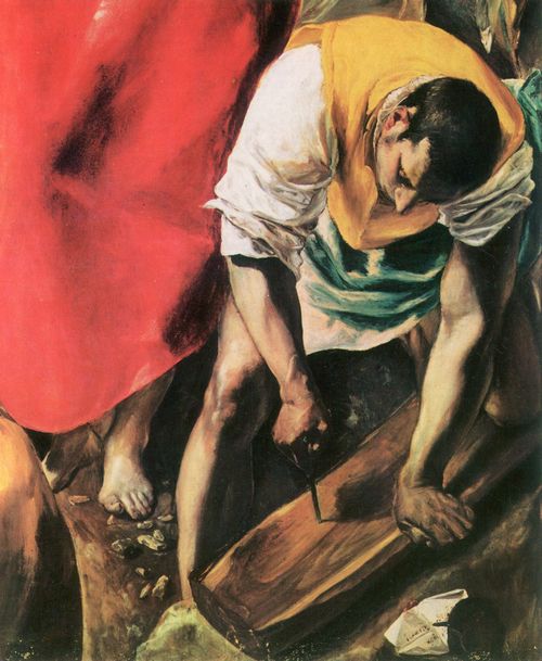Greco, El: Die Entkleidung Christi, Detail
