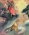 Greco, El: Allegorie des Heiligen Bundes (Der Traum Philipps II.; Anbetung des Namen Jesu; die Verherrlichung des Greco; das Jngste Gericht), Detail
