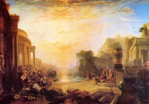 Turner, Joseph Mallord William: Der Niedergang des karthagischen Reiches (Decline of the Carthaginian Empire  Rome being determined on the Overthrow of her Hated Rival, demanded from her such Terms as might either force her into War, or ruin her by Compliance: the Enervated Carthaginians, in their Anxiety for Peace, consented to give up even their Arms and their Children)
