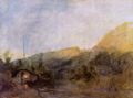 Turner, Joseph Mallord William: Kahn auf dem Fluss, Sonnenuntergang (Barge on the River, Sunset)