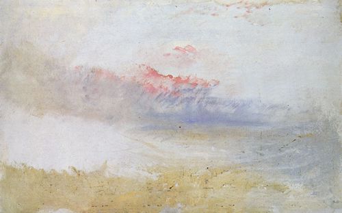 Turner, Joseph Mallord William: Morgenrot ber einem Strand (Red Sky over a Beach)